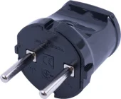 Вилка бытовая e.plug.002.10, без з/к,10А, черная E.NEXT