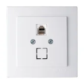 Розетка телефонная  RJ11 TOURAN NILSON белая