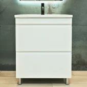 Шкаф напольный Studio белый матовый с умывальником Argo 600
