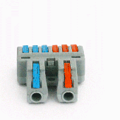 Клеммная колодка соединительная 2-6 (с рычагом натиска универсальная