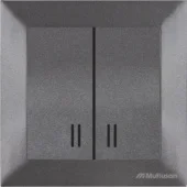 Выключатель 2P+LED 10A антрацит CANDELA Mutlusan