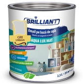 Эмаль акриловая матовая Aqua Lux Mat серый 2.5л BRILLIANT