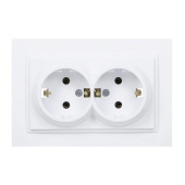 Розетка двойная с заземлением Despina 102-190004-120