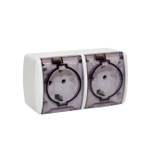 Розетка с крышкой Elmos 16 A 230 В белый