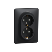 Двойная розетка Sedna 16 A 240 В Антрацит Schneider-Electric