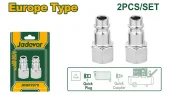 Набор соединителей для быстрого подключения пневмо-шлангов 2шт 1/4" (F); Jadever