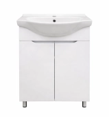 Шкаф под умывальни Clermont + умывальник Clermont 55 white 2 двери