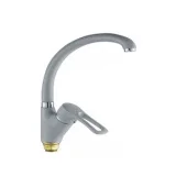 Смеситель кухонный на гайке серый Cron