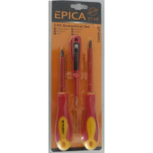 Набор отверток для электротехнических работ, 2шт (+/-) + Индикатор, EP-60003, Epica Star