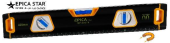 Уровень строительный 600мм, сплошной (черный), магнитный, EP-30371, Epica Star