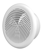 Решетка прямоточная Ø100 мм, белый, ERA