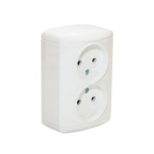 Двойная розетка Elmos 16 A 230 В Белый