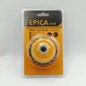 Щетка проволочная плетеная конус для УШМ Ø75 мм M14, Epica Star