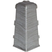 Внешний соединительный угол для плинтусов P17, Алюминий Тёмный, Arbiton