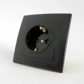 Розетка ALEGRA NILSON 2P черная