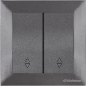 Выключатель 2P 10A проходной антрацит CANDELA Mutlusan