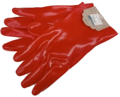 Красные маслостойкие трикотажные перчатки Interlock