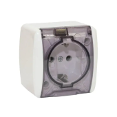 Розетка с крышкой 16 A 230 В Белый Elmos