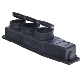 Блок 3 розетки с заземлением 2p+E каучук Mutlusan