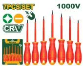 Набор отверток с изоляцией для электротехнических работ 7шт; 1000V; магнитные; Jadever