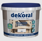 Краска акриловая фасадная Polinit, 5л, матовая, снежно-белая, Dekoral