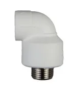 Уголок ППР переходной d32х1/2'Н белый. EMIRPLAST