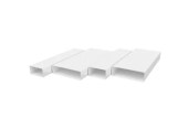 Воздуховод плоский  6*12 см, 1,5 м, ERA, белый