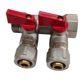 Распределительный коллектор с клапаном и герпексом 2 пути - 3/4"