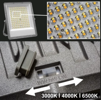 Светодиодный прожектор PL-FLP-100-3CCT 100W CCT 3000K/4000K/6500K