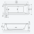 Прямоугольная ванна Nexo 170x75x50 cm Quantra Польша