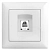 Розетка телефонная скрытого монтажа VS2811120; белый