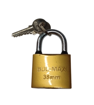 Замок навесной  38mm  желтый BULMAX