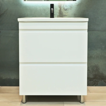 Шкаф напольный Studio белый матовый под умывальник Argo 600