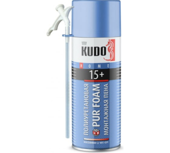 Пена полиуретановая монтажная бытовая всесезонная KUDO HOME 15+ 520 мл KUPH05U15+