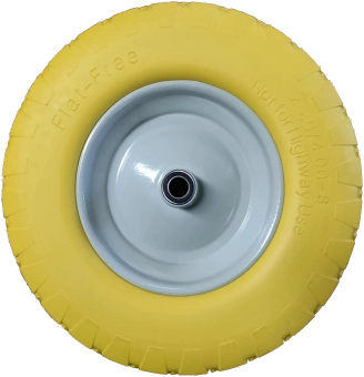 Колесо для строительной тачки, полиуретан (Белый), 4.80/4.00-8