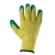 Перчатки из хлопка и полиэстера желт,зеленый вспененный латекс,вязаная манжета 10"(L) Profmet