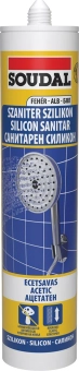 Силиконовый герметик SANITAR 280ml, прозрачный, SOUDAL 