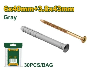 Дюбель-гвоздь 6*40+3.8*43 (30шт); JDXTO911 Jadever
