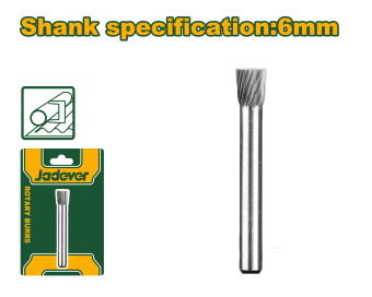 Борфреза (шарожка) ротационная Ø6мм; для металла; трапецевидная; Jadever