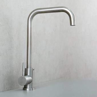 Смеситель для мойки - MAT│ECO INOX - высокий излив, нержавеющая сталь