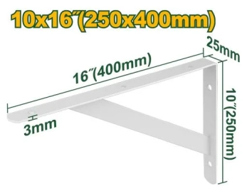 Кронштейный для полки усиленный 400*250 мм  JDZJ3340  Jadever