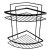 Полка угловая для ванной 2 яруса LAMALI BLACK TEKNIKTEL