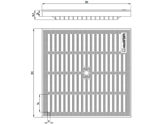 Решетка ливневая пластиковая Vodaland Basic для дождеприемника 300х300 A15 (280x280x23)