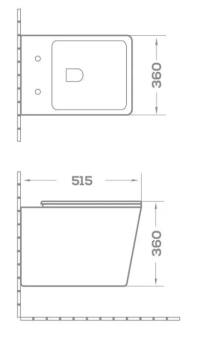 Унитаз подвесной SH-006 Mat Black Rimless South Villa