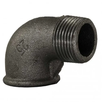 Угловой фитинг черный 90° MxF - 1"