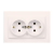 Розетка двойная с заземлением Despina 102-010004-120