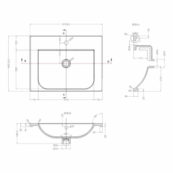 Шкаф напольный Etna Duo белый матовый под умывальник Argo 600