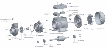Насос вихревой, поверхностный QB-70; 0,75HP; 0.55кВт; 38м; 42л/мин; Elestar