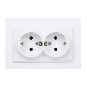 Розетка двойная с заземлением Despina 102-190004-120
