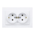 Розетка двойная с заземлением Despina 102-190004-120